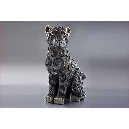 Sitting Black Panther With Arabesques (Limited Edition: 400)